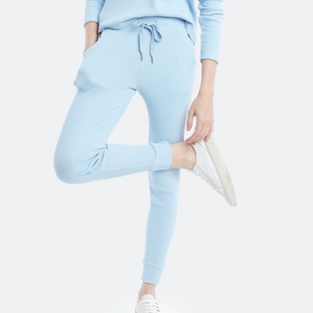 LETT Amsterdam Rib Jogger Pant in Cloud Size Xs NWT